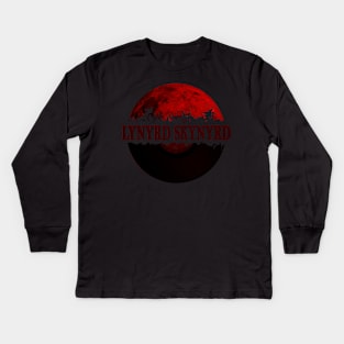 Lynyrd Skynyrd blood moon vinyl vintage Kids Long Sleeve T-Shirt